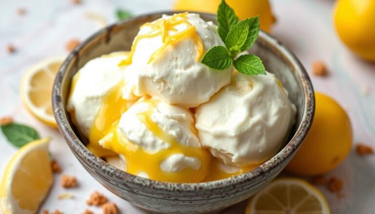 Lemon Curd Cheesecake Ice Cream