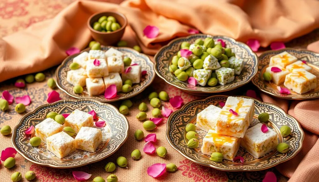 Rose Pistachio Delight variations