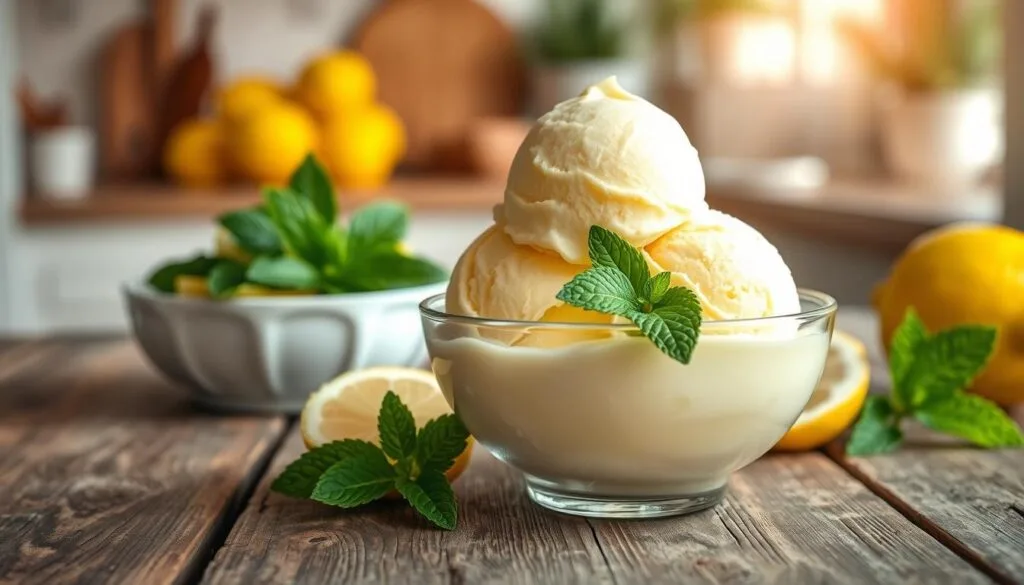 homemade lemon ice cream