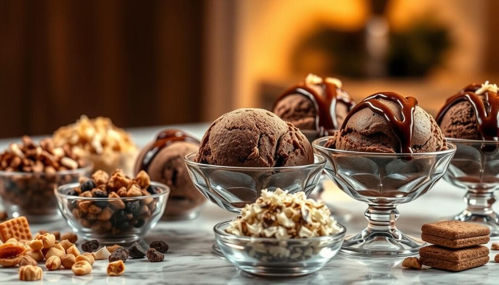 customizing chocolate ice cream