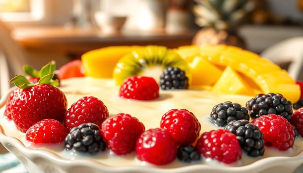 fruit custard fruits