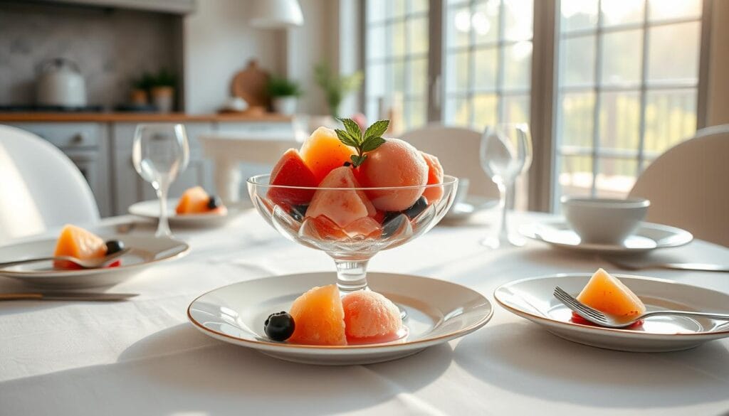 serving sorbet at home
