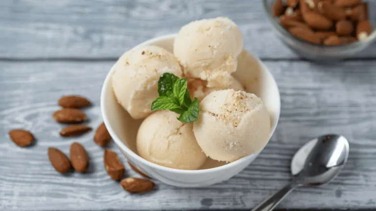 Sugar-free almond milk ice cream (recipe method) Healthy Treat 1 Sugar-Free Almond Milk Ice Cream (recipe method)