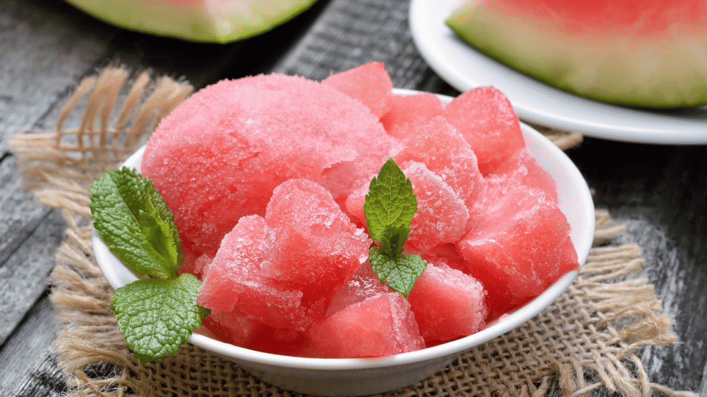 Health Benefits of Watermelon Lime Frose Sorbet