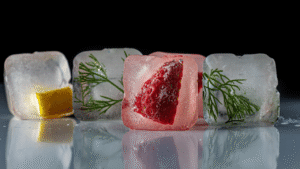 Fruit infused ice cubes