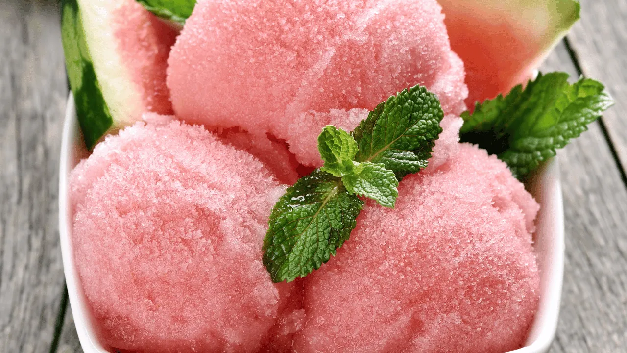Watermelon Lime Frosé Sorbet