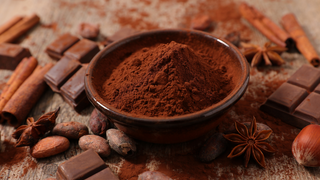 cocoa powder and dairy ingredients