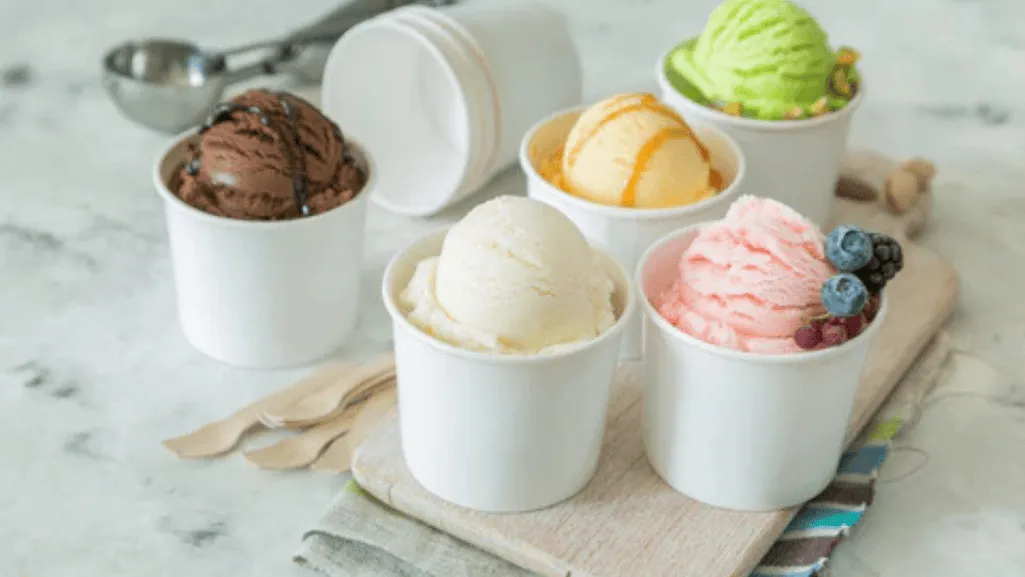 glass ice cream container sizes