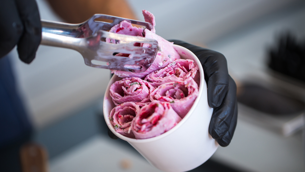 rolled ice cream rolled ice cream