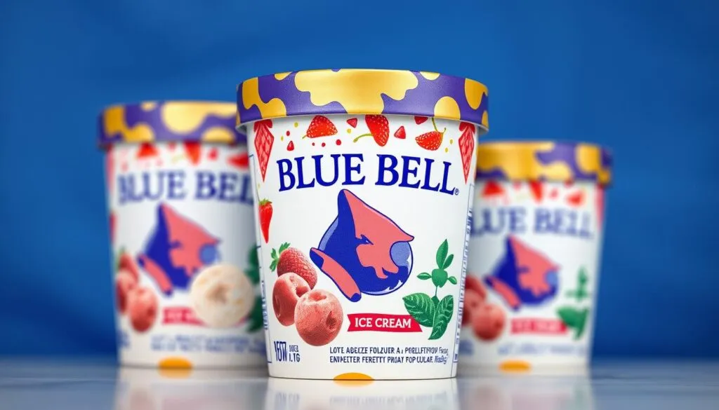Generate an image of Blue Bell ice cream packaging or a popular flavor.