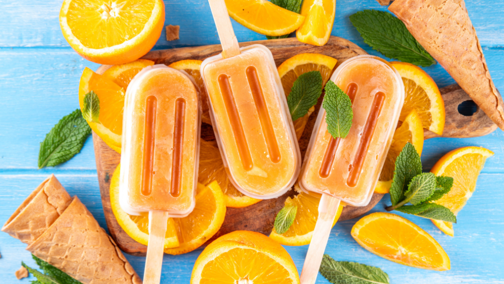 Generate an image of Good Humor Creamsicle ice cream bars