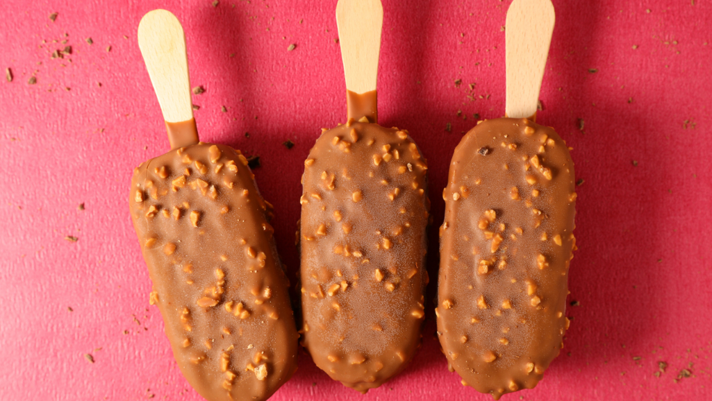Generate an image of Magnum Double Raspberry ice cream bars