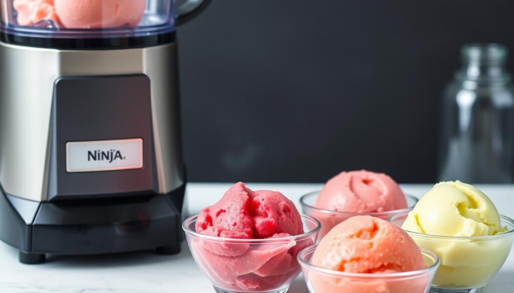 Generate an image of the Ninja Creami Deluxe sorbet maker machine.