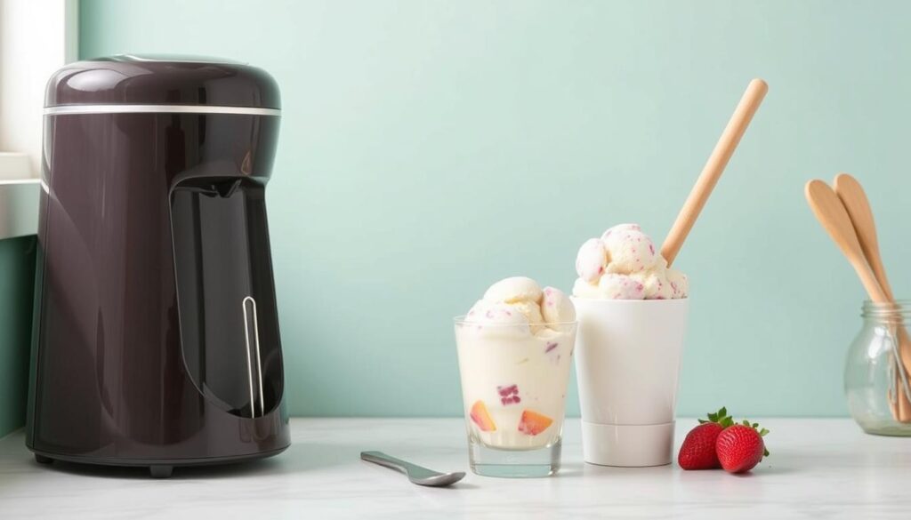 An ice cream maker for making sugar-free desserts at home.