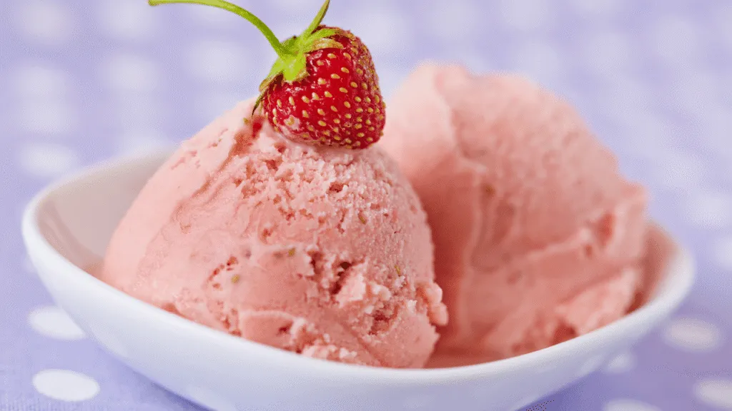 Making Strawberry Sherbet Recipe with an Ice Cream Maker