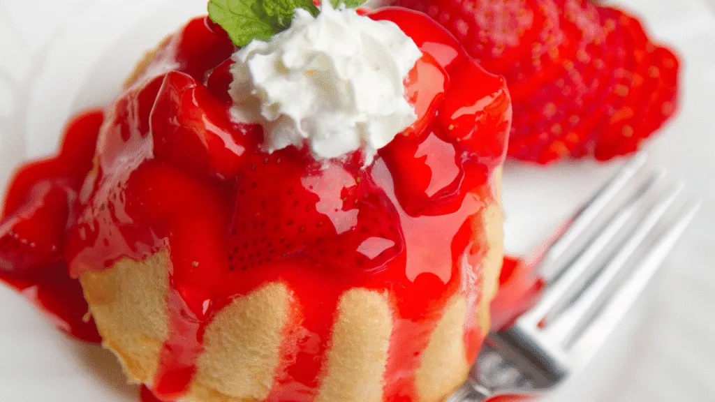 A close-up image of glistening, ruby-red strawberry syrup, its viscous consistency captured in striking detail. The syrup flows languidly, its surface tension creating mesmerizing patterns and reflections. Soft, diffused lighting bathes the scene, highlighting the sheen and translucency of the syrup. The image is framed to showcase the syrup's rich, velvety texture, inviting the viewer to imagine its sweet, tangy flavor. The overall mood is one of luxurious indulgence, perfectly capturing the essence of a decadent strawberry shortcake topping. Strawberry shortcake syrup recipe Mastering the Perfect Consistency