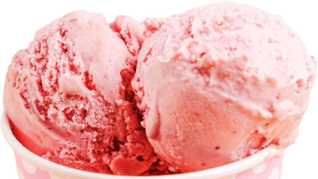 Cuisinart Strawberry Ice Cream Recipe maker setup and freezer bowl prep