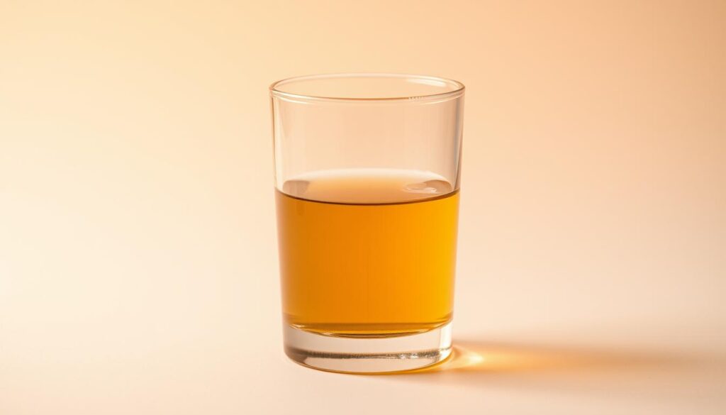 A clear glass container filled with a translucent, viscous liquid, gently reflecting the light. The liquid has a soft, golden hue, hinting at its sweetness. The container is positioned on a simple, minimalist background, allowing the syrup to be the central focus. Warm, diffused lighting illuminates the scene, casting subtle shadows that accentuate the depth and texture of the syrup. The composition is crisp, clean, and emphasizes the essential nature of this versatile, kitchen staple. The overall mood is one of simplicity, refinement, and the celebration of the fundamental building blocks of culinary creations.