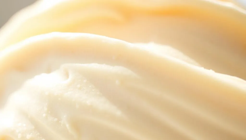 A close-up shot of a smooth, creamy ice cream texture with a subtle, gritty undertone. The surface reflects soft, diffused lighting, creating a satin-like sheen. Tiny, irregular granules are embedded within the frozen treat, giving it a faintly rough, nuanced mouthfeel. The overall impression is one of indulgence and unexpected delight, hinting at the delicate balance between creaminess and subtle crunch. The scene is captured in a minimalist, studio-style setting, allowing the texture to be the sole focus of the image. A close-up shot of a smooth, creamy ice cream texture with a subtle, gritty undertone. The surface reflects soft, diffused lighting, creating a satin-like sheen. Tiny, irregular granules are embedded within the frozen treat, giving it a faintly rough, nuanced mouthfeel. The overall impression is one of indulgence and unexpected delight, hinting at the delicate balance between creaminess and subtle crunch. The scene is captured in a minimalist, studio-style setting, allowing the texture to be the sole focus of the image.