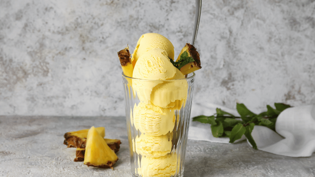 Pineapple Ice Cream Recipe Time, Yield, and Nutrition at a Glance