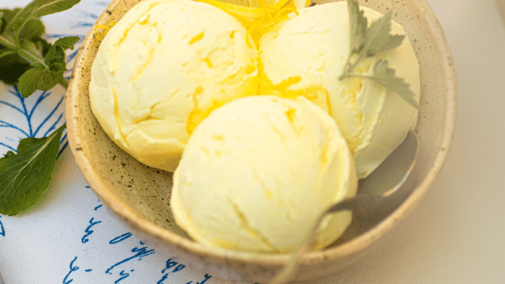 Serving, Storage, and Toppings for Lemon Curd Cheesecake Ice Cream